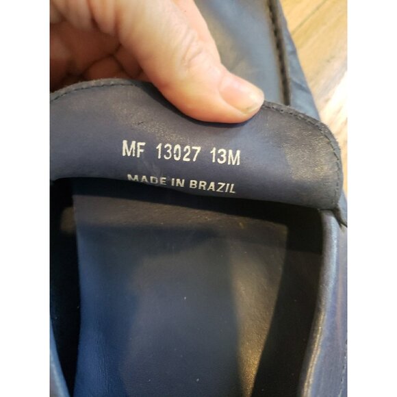Mercanti Fiorentini Driving Mocs Loafers Blue Leather Horsebit Sz 13 Italy main image 7